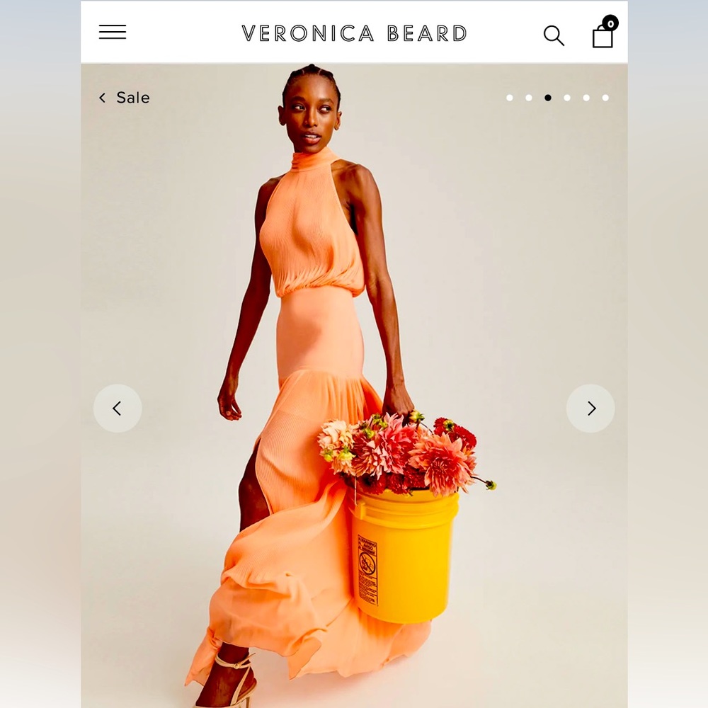 Beautiful peach Veronica Beard dress. Never worn. New w tags & clear bag.